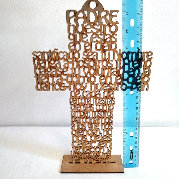 Cruz Padre Nuestro Centro de mesa Bautizo, Primera Comunión Cross Holy communion - Picture 4 of 13